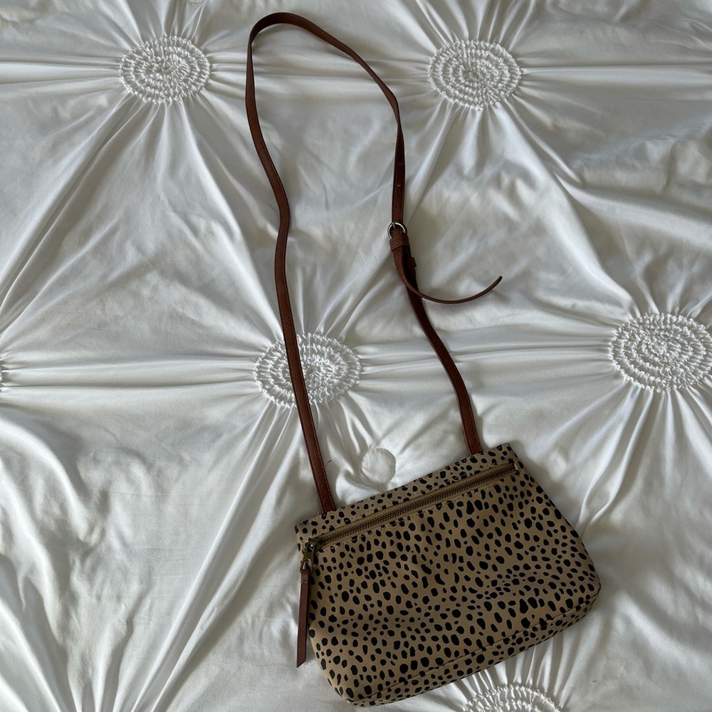 Cheetah Print Small Crossbody Bag with Adjustable Strap